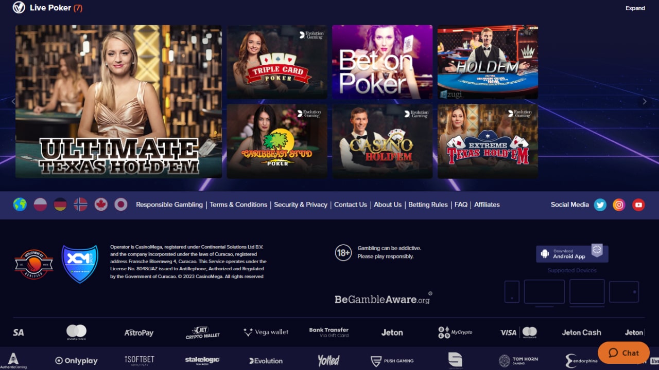 Types Of Online Poker Games