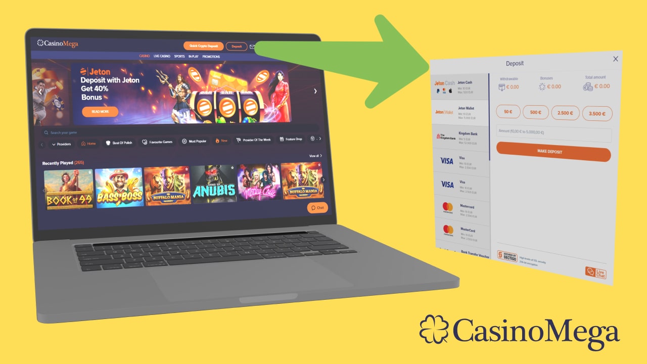 How to Deposit on CasinoMega