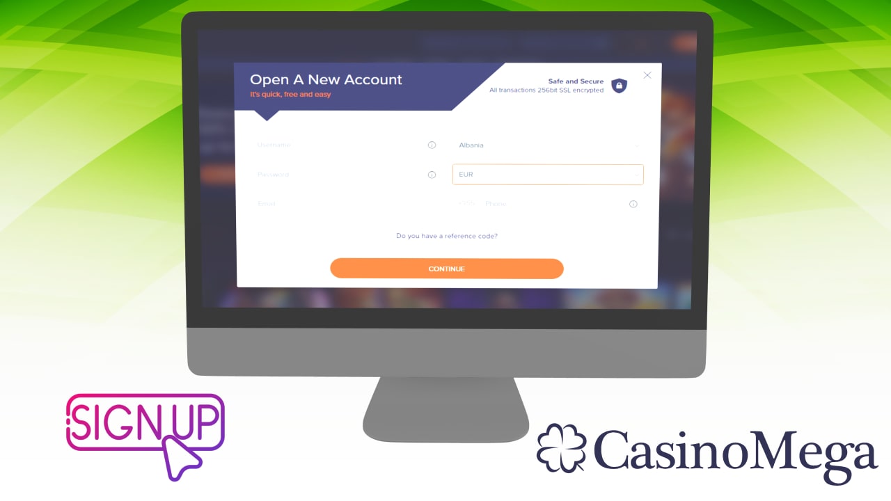 CasinoMega Signup